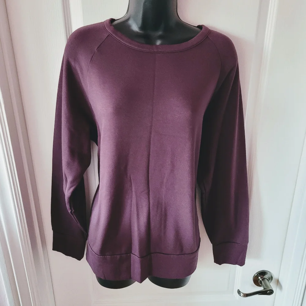 Eddie Bauer Womens Long Sleeve Sweatshirt Purple Size Large